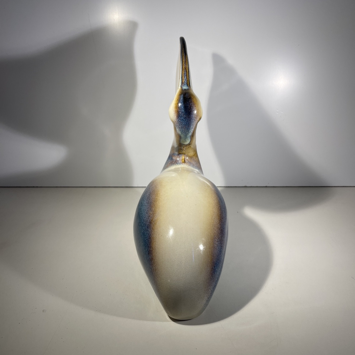 Ljubisa Mišić For Goebel "pelican" Bird Sculpture, Polychrome Ceramic, Germany 1984-photo-3