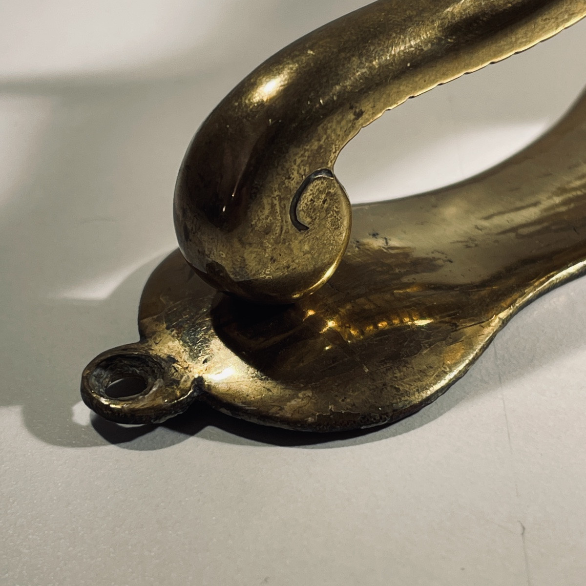 Heurtoir de porte / presse papier mural, sculpture d'un éléphant en bronze, XIXe s-photo-4