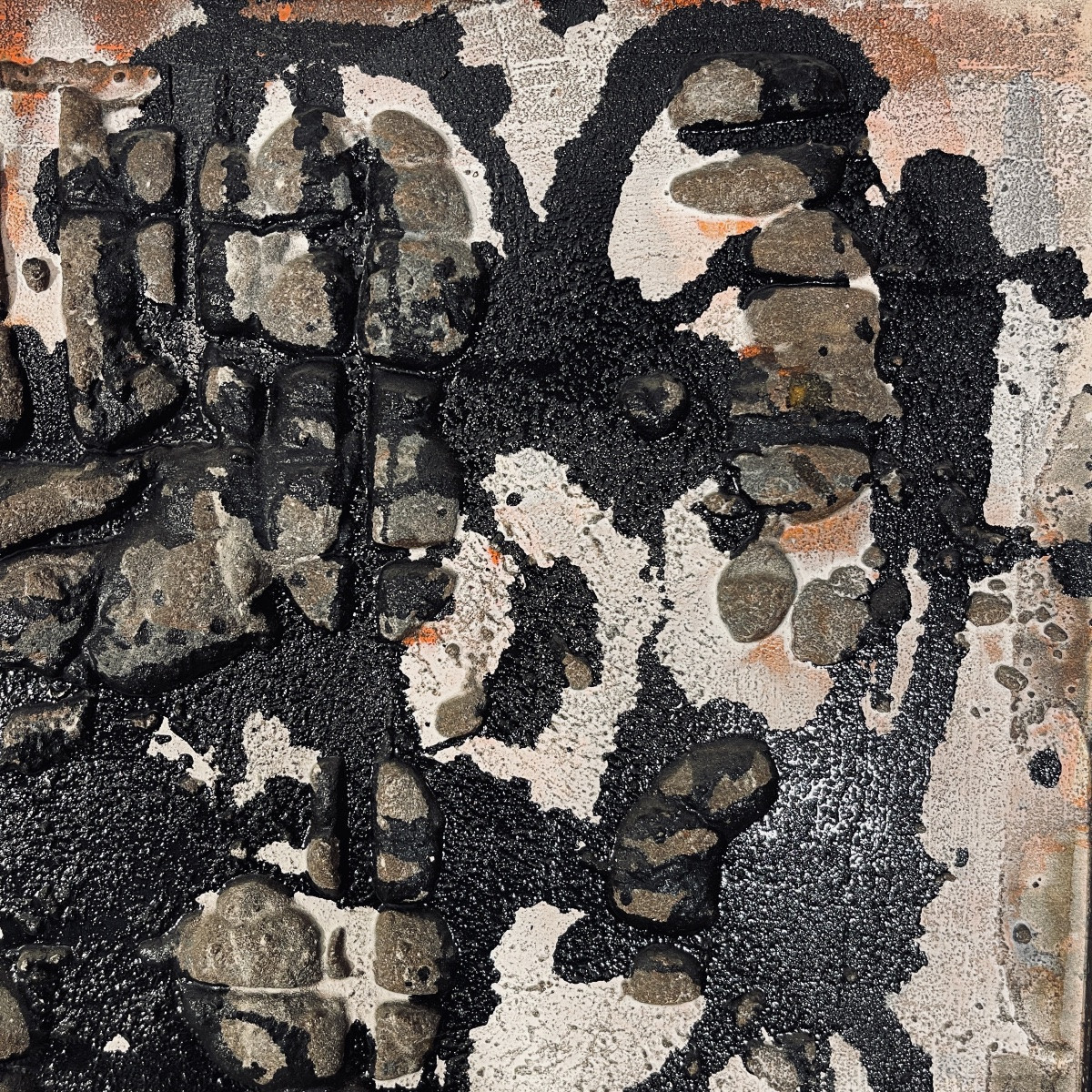 Louis-marie Londot, Abstract Painting, Oil And Concretions On Panel No. 16, 1963-photo-6