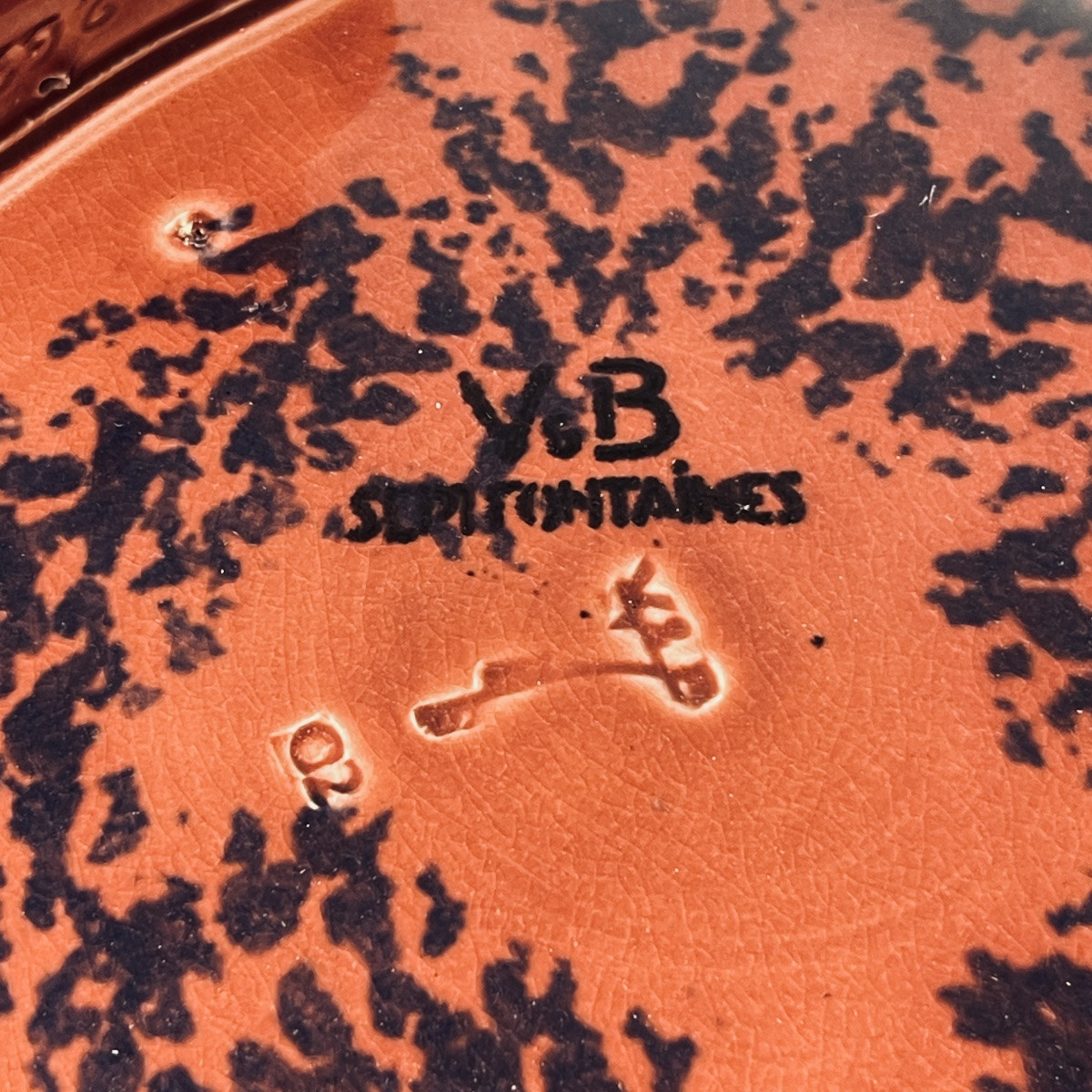 Jean Luce pour Villeroy & Boch Luxembourg Septfontaines, coupe / plat Art Déco tripode en céram-photo-6
