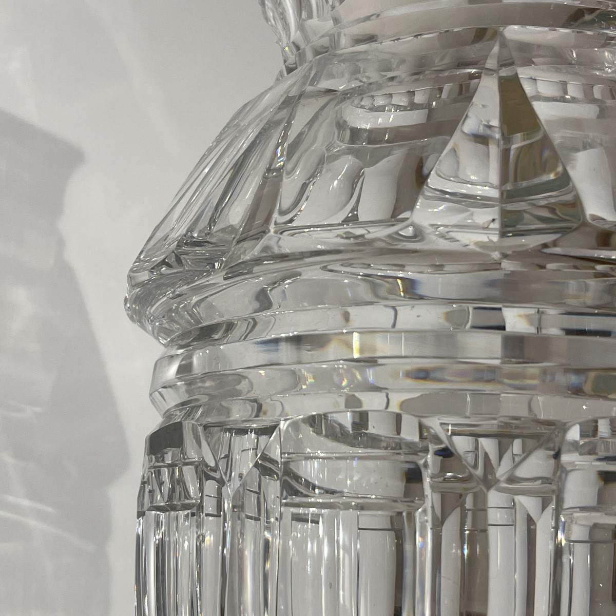 Joseph Simon For Val Saint Lambert, Art Deco Vase In Colorless Cut Crystal, Ca 1925-photo-4