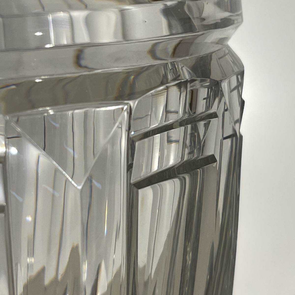 Joseph Simon For Val Saint Lambert, Art Deco Vase In Colorless Cut Crystal, Ca 1925-photo-1