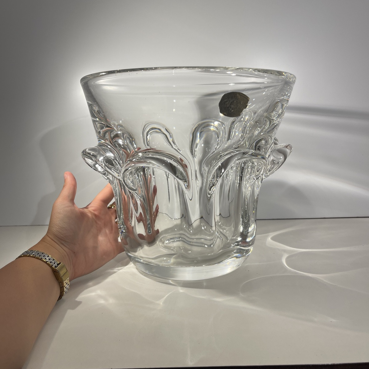 Antonio - Guido Bon / Val Saint Lambert, Crystal Champagne Bucket, Ca 1950-1960-photo-2
