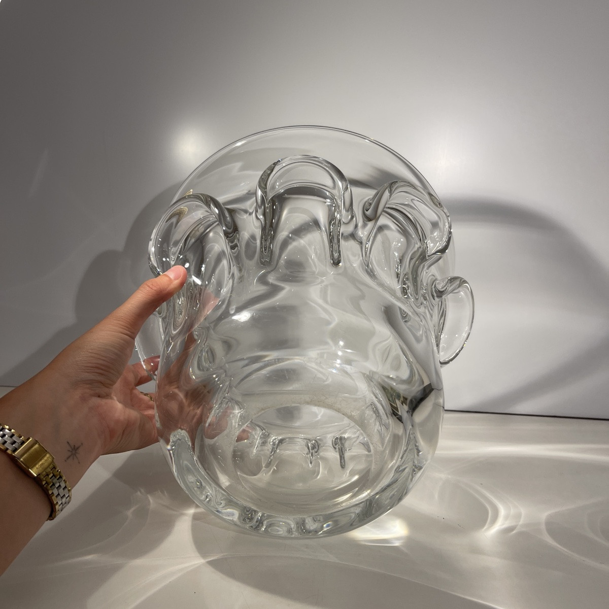 Antonio - Guido Bon / Val Saint Lambert, Crystal Champagne Bucket, Ca 1950-1960-photo-3