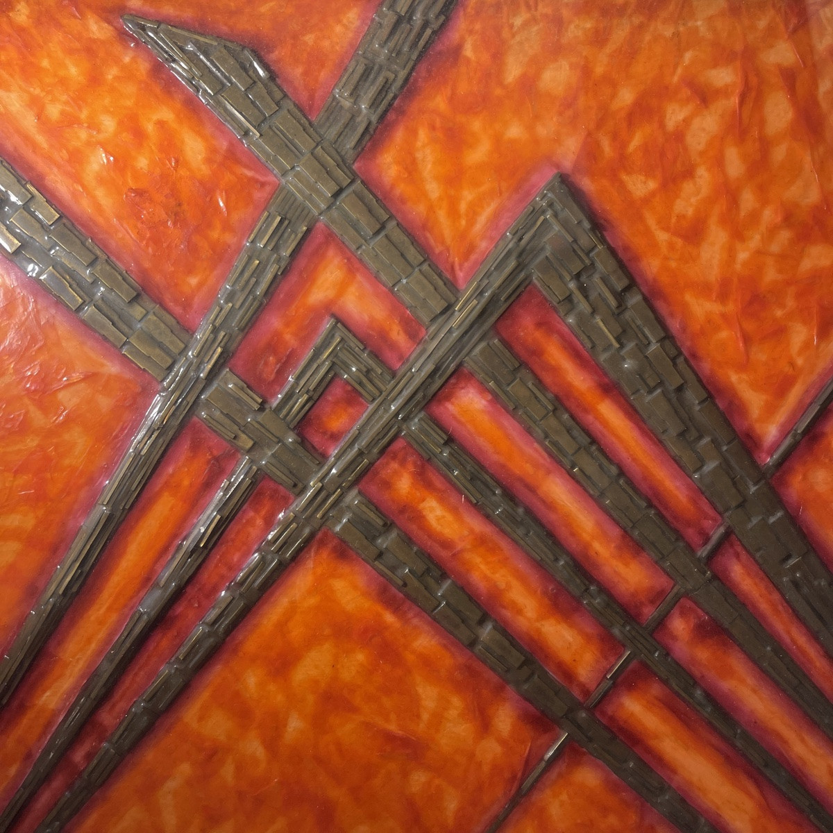 Antonio Secci, Brutalist Abstract Painting, Mixed Media On Panel, Italy Milano 1969-photo-1