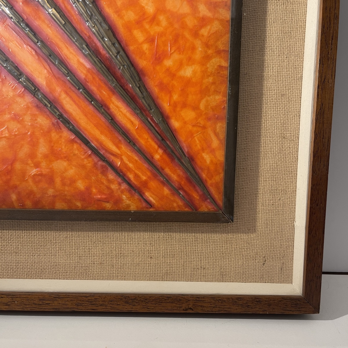 Antonio Secci, Brutalist Abstract Painting, Mixed Media On Panel, Italy Milano 1969-photo-3