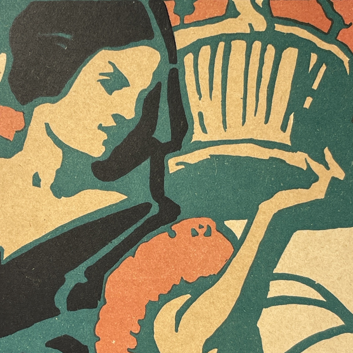 émile Berchmans For La Meuse, Art Nouveau Lithograph Poster, 1916-photo-3