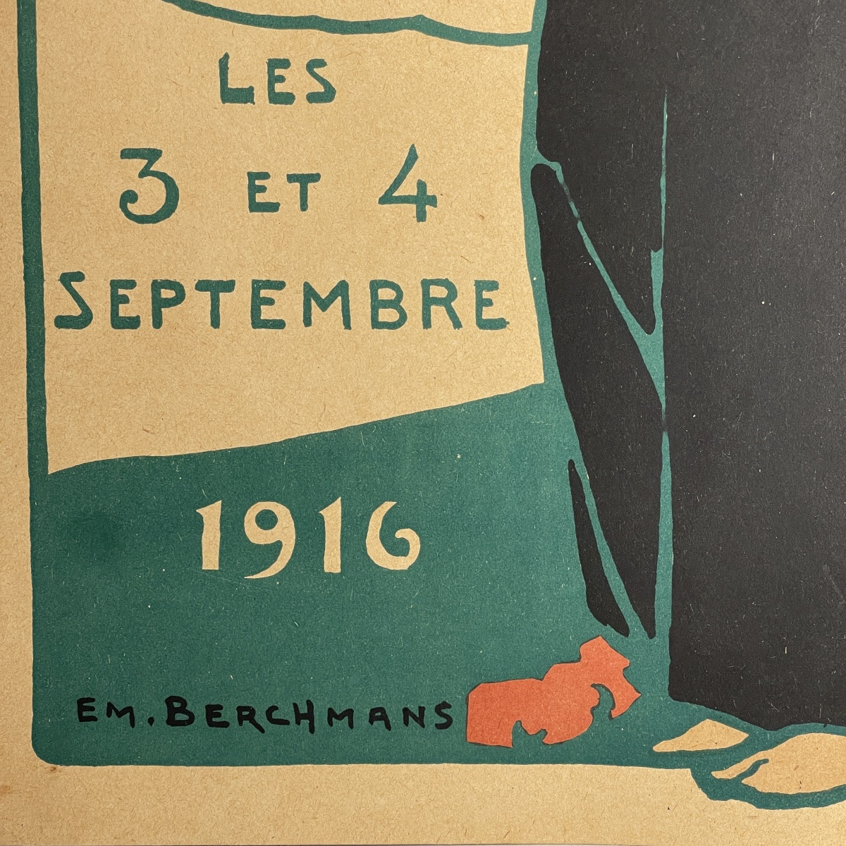 émile Berchmans For La Meuse, Art Nouveau Lithograph Poster, 1916-photo-3