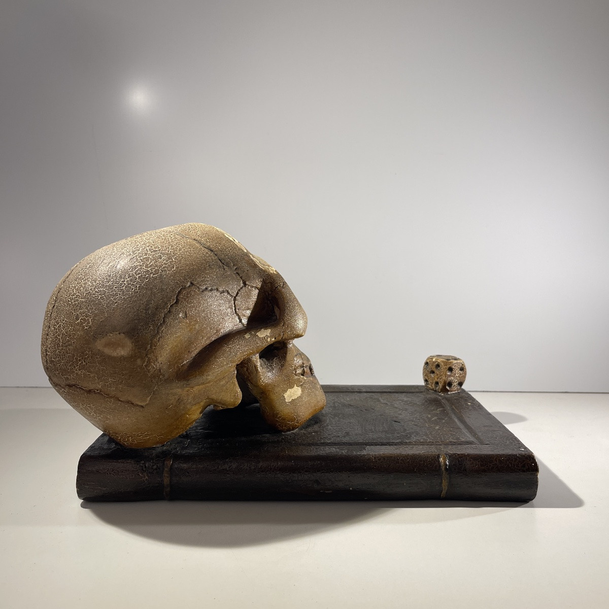 Object Of Curiosity - Vanity, Patinated Plaster Sculpture, Ca 1900-photo-8