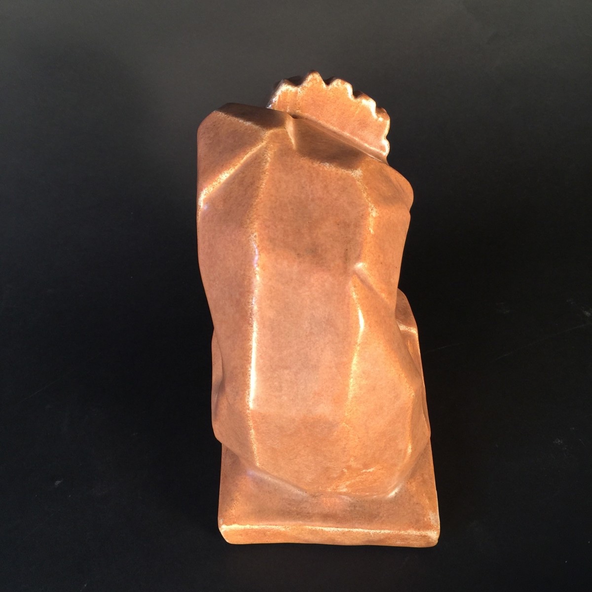 Angelo Hecq / Roger Guérin "nude Woman" In Cubist-style Stoneware - Circa 1925-photo-2