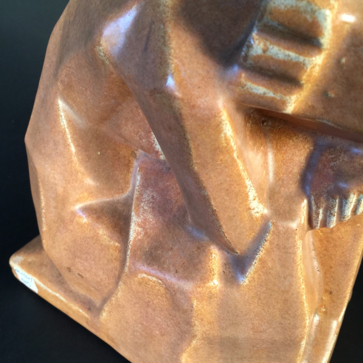 Angelo Hecq / Roger Guérin "nude Woman" In Cubist-style Stoneware - Circa 1925-photo-1