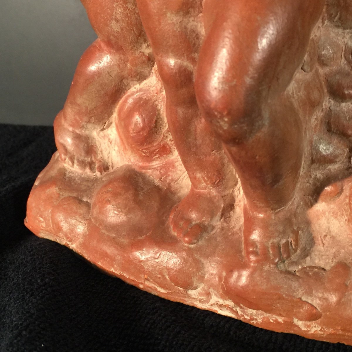 Joseph Witterwulghe "abundance & Putti", Art Deco Terracotta Sculpture, 1925-photo-3