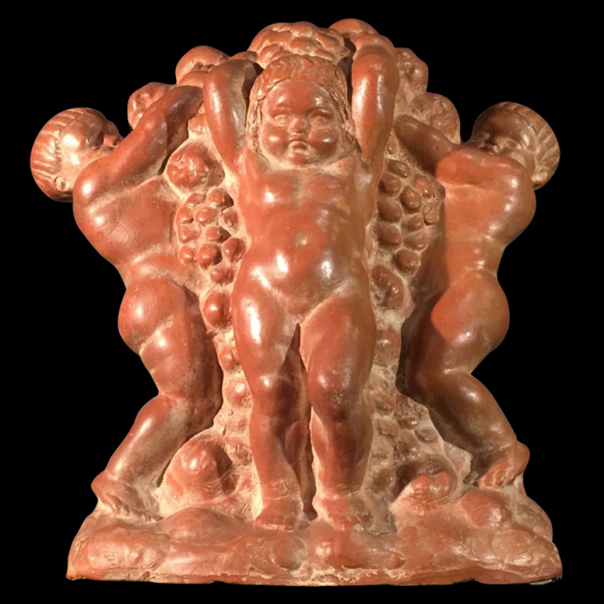 Joseph Witterwulghe "abundance & Putti", Art Deco Terracotta Sculpture, 1925
