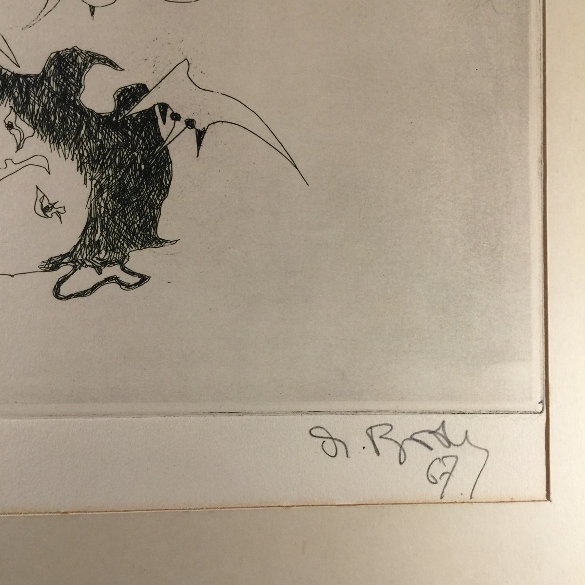 Anne Body "she Is Rotten" Engraving 1/36, Signed And Dated 1967-photo-1