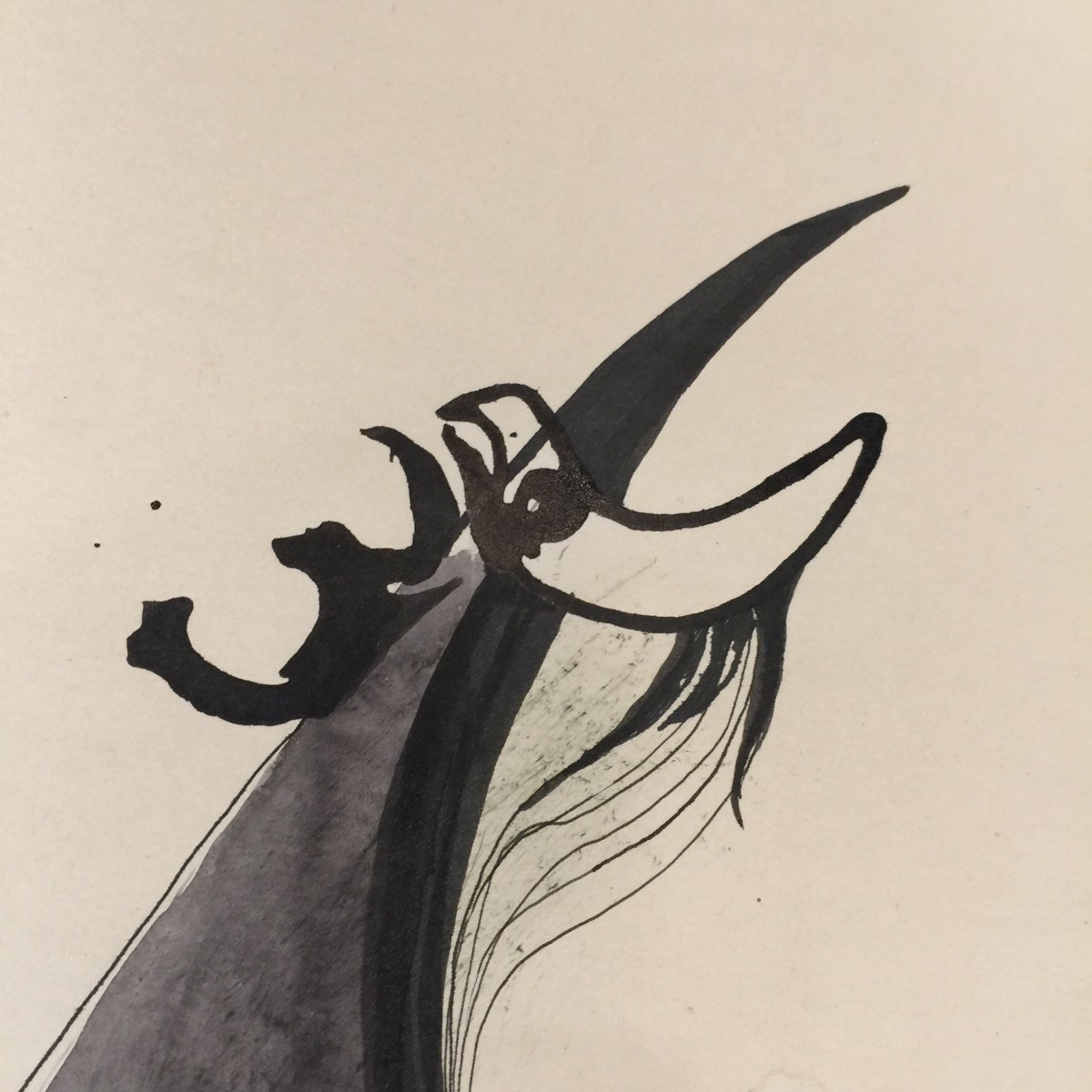 Anne Body "the Great Fight", Mixed Media Painting On Paper, Abstract Surrealist,-photo-1