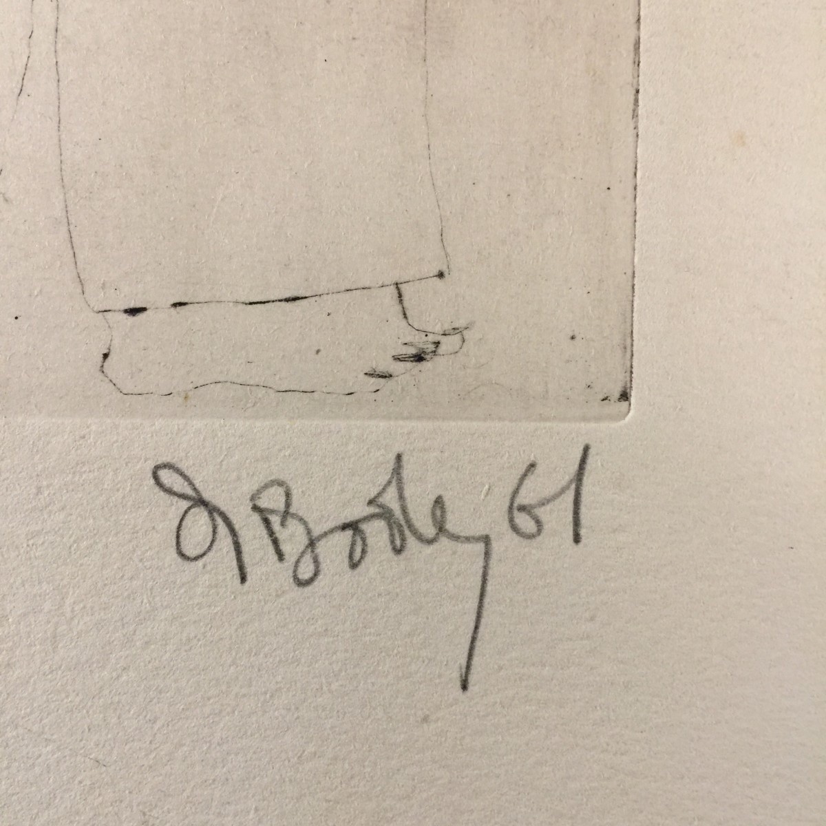 Anne Body "when We Lost Our Minds" Engraving Numbered 3/3, Signed And Dated 1961-photo-3