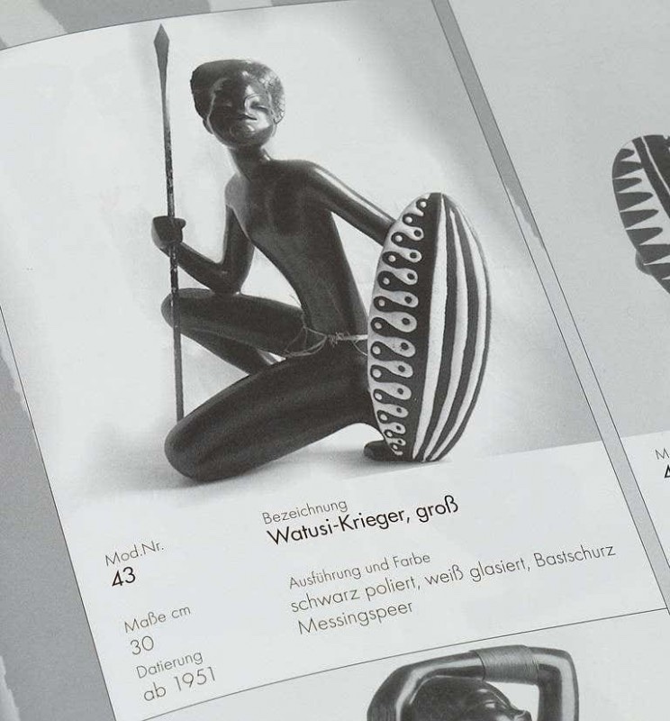 Anzengruber Keramik, Ceramic Sculpture Of A Naked African Watusi Woman With A Tamtam And Loincloth, 1950-photo-6