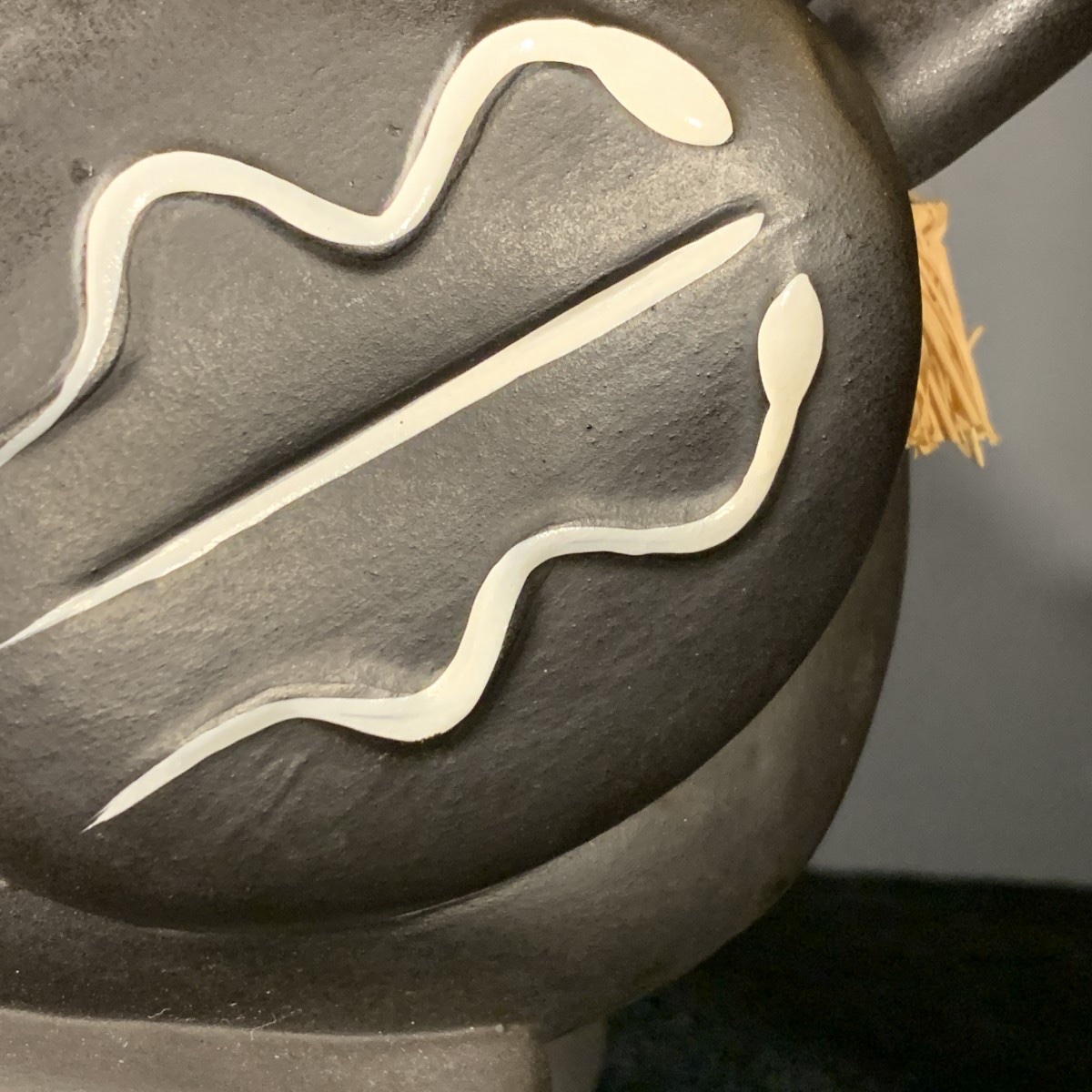 Anzengruber Keramik, Sculpture Of A Naked Watusi African Woman With A Ceramic Shield, Circa 1950-photo-3