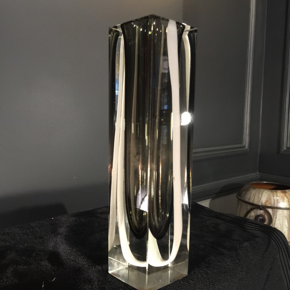 Flavio Poli For Seguso Vetri d'Arte, Multi-layer Glass Vase Called Sommerso, Murano, Circa 1960-photo-3