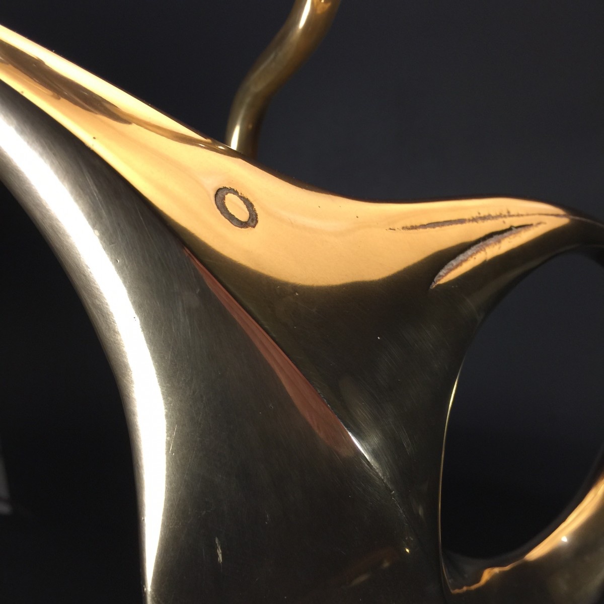 Hollywood Regency Modernist Stylized Fish Table Lamp/sculpture, Bronze And Brass, 1960-photo-4