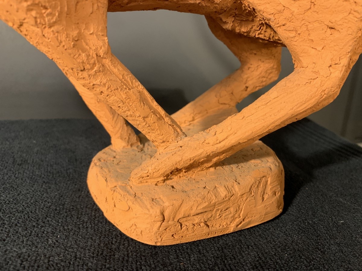 Mario Peruggini, Animal Sculpture Horse, Terracotta, Unique Piece, 1960s-photo-4