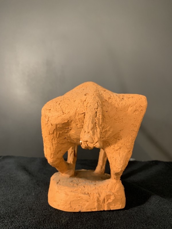 Mario Peruggini, Animal Sculpture Horse, Terracotta, Unique Piece, 1960s-photo-1