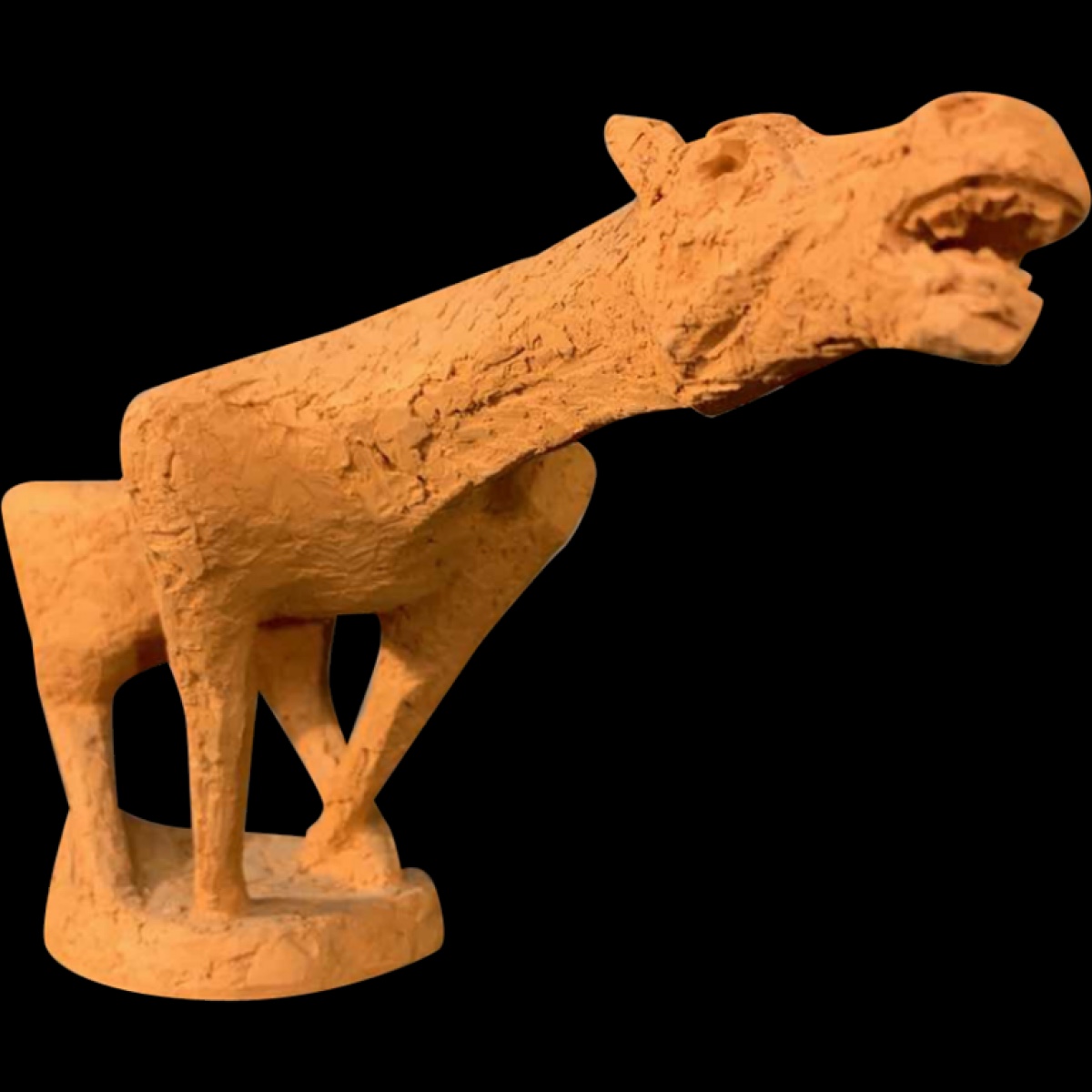 Mario Peruggini, Animal Sculpture Horse, Terracotta, Unique Piece, 1960s