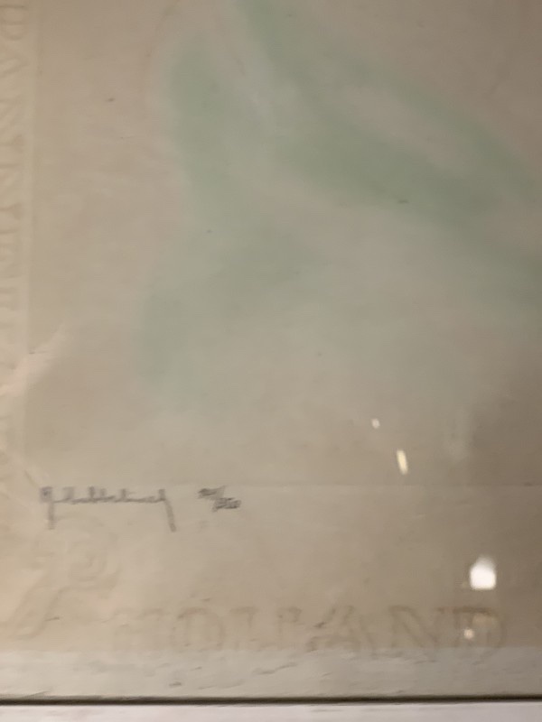 Roger De Ruycke For Hebbelinck, Portrait Of A Nude Woman, Aquatint Engraving Surrealist Fantasy-photo-6