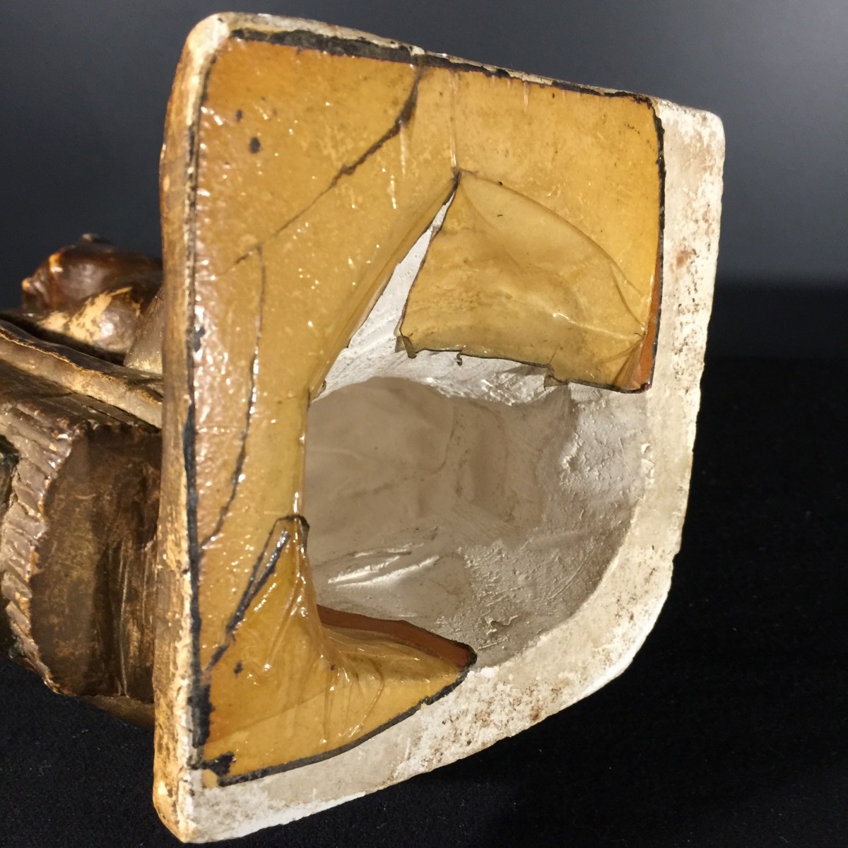 Jean Canneel, "studio Plaster" 1930, Art Deco Cubist Sculpture, Draped Nude Woman-photo-5