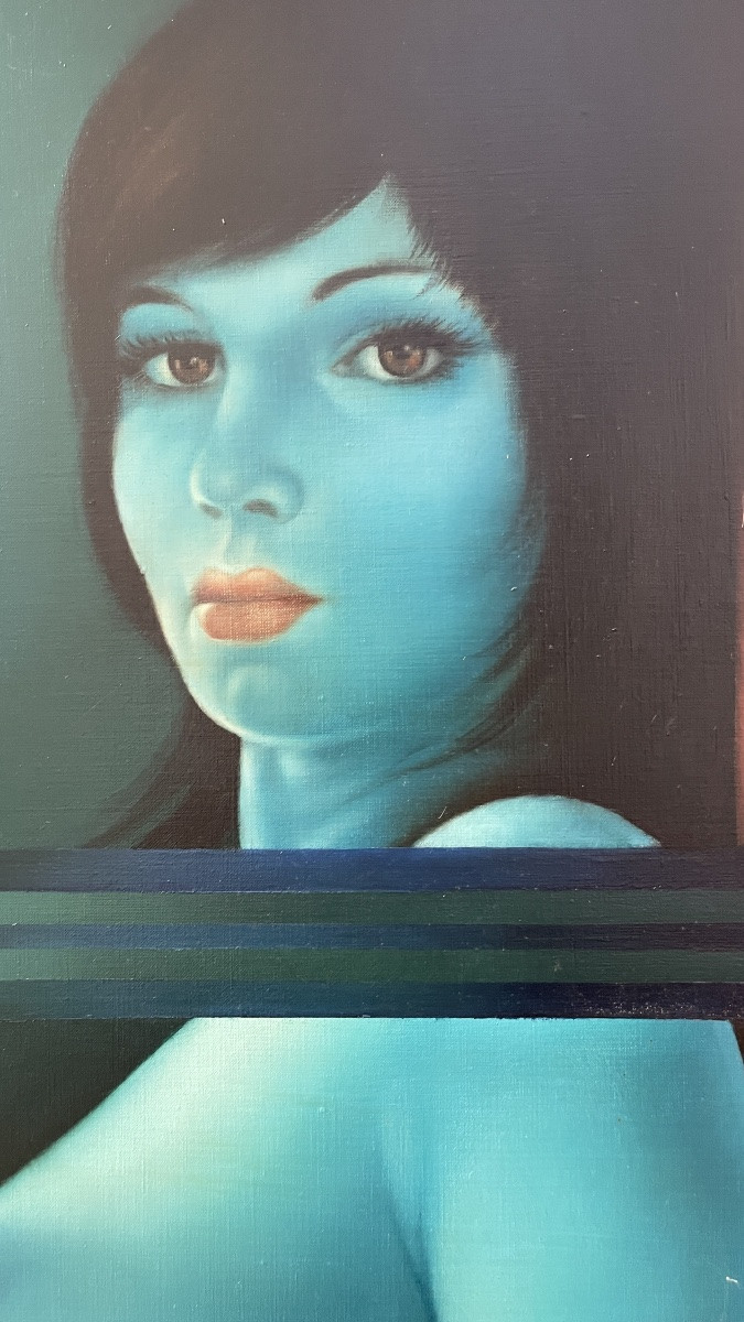 Erwin Mackowiak "deborah 75" Hyperrealistic Pop Art Painting, Oil On Canvas, 1975-photo-1