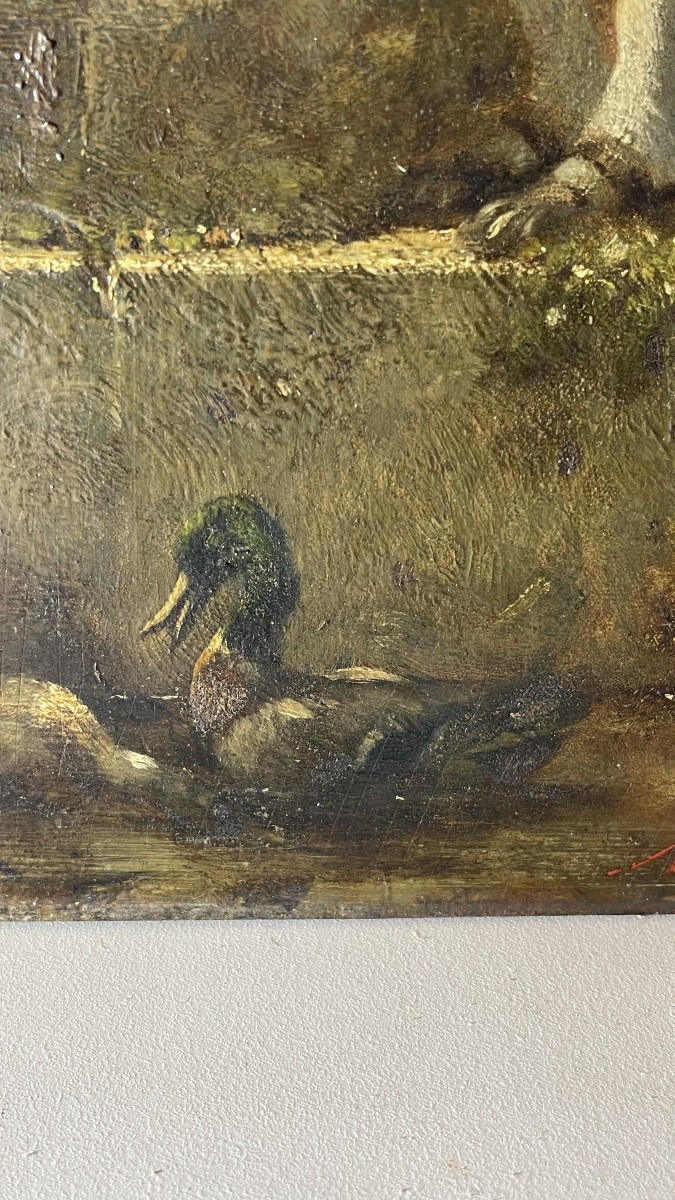 Narcisse Virgile Diaz De La Pena "gallant Scene In The Park" Oil Painting On Panel, Ca. 1850-photo-5