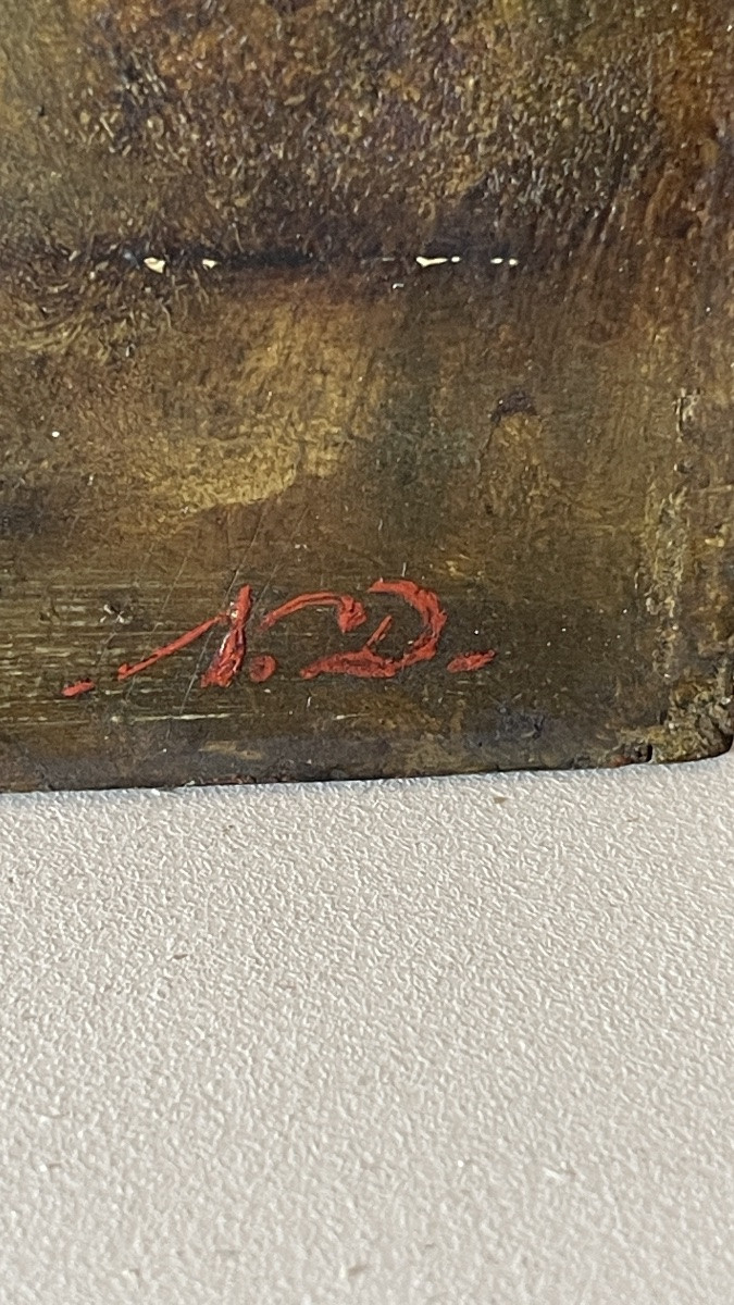 Narcisse Virgile Diaz De La Pena "gallant Scene In The Park" Oil Painting On Panel, Ca. 1850-photo-6