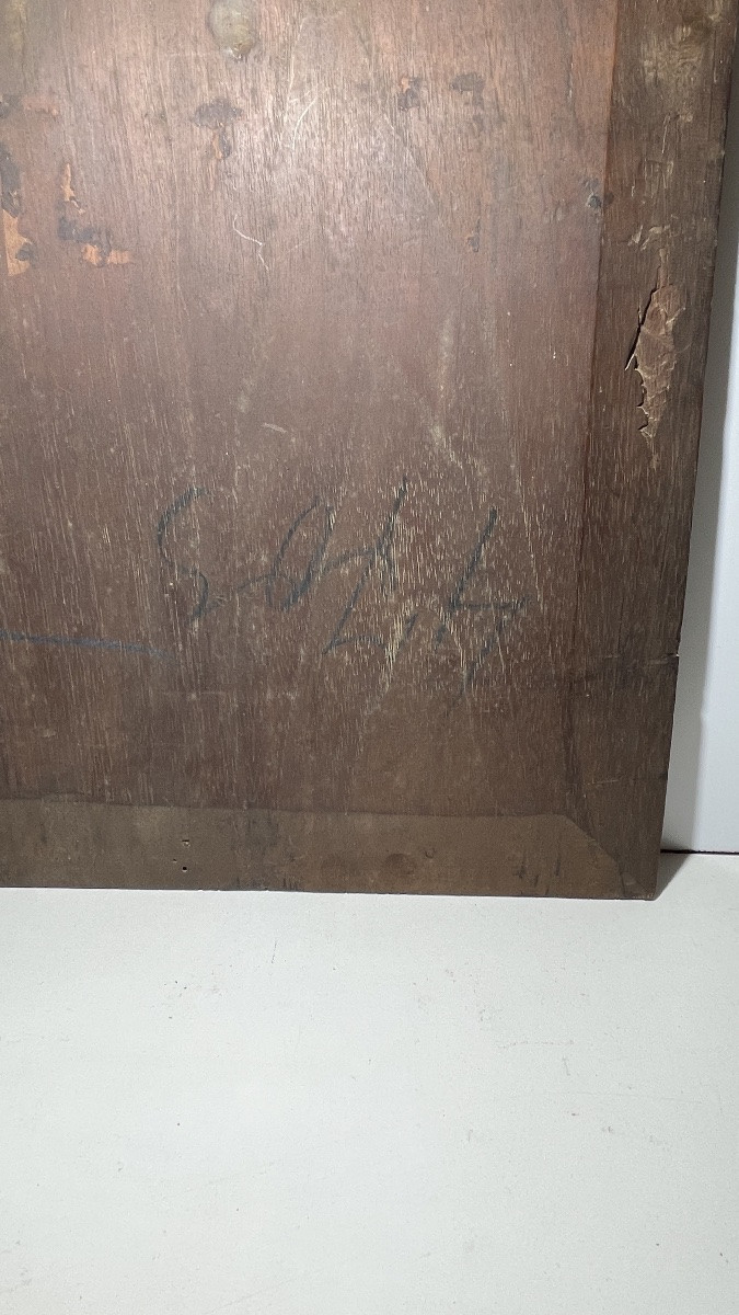 Narcisse Virgile Diaz De La Pena "gallant Scene In The Park" Oil Painting On Panel, Ca. 1850-photo-8