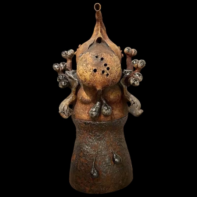 Yves Rhayé, Monumental Sculpture In Glazed Ceramic, Fantastic Surrealism, Ca 1970