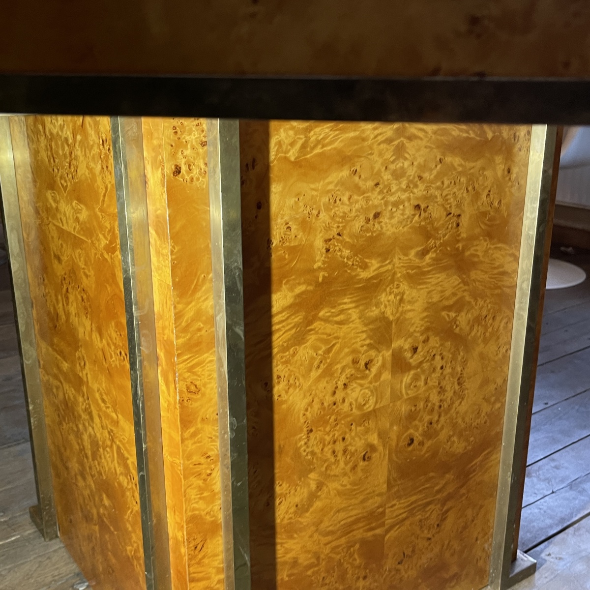 Jean-claude Mahey, Hollywood Regency Dining Table With Built-in Extensions, Ca. 1970-photo-4