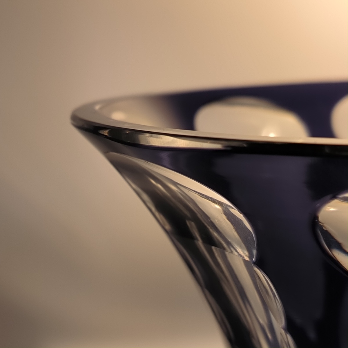 Johann Oertel, Carl Meltzer & Co. Langenau Haida, vase Art Déco taillé doublé violet, Bohême ca-photo-3
