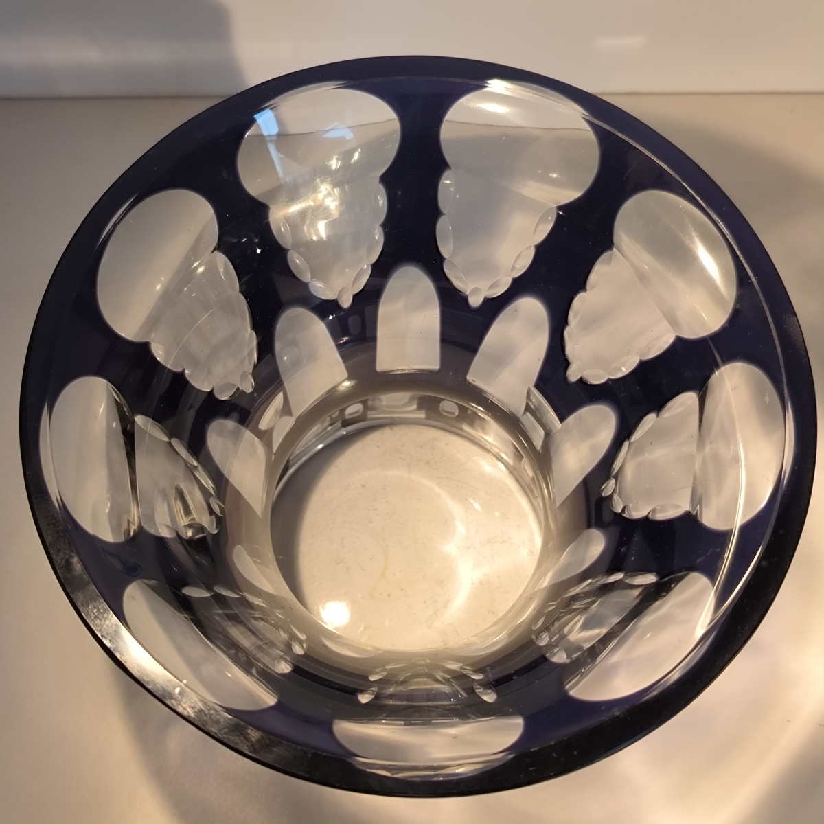 Johann Oertel, Carl Meltzer & Co. Langenau Haida, vase Art Déco taillé doublé violet, Bohême ca-photo-4