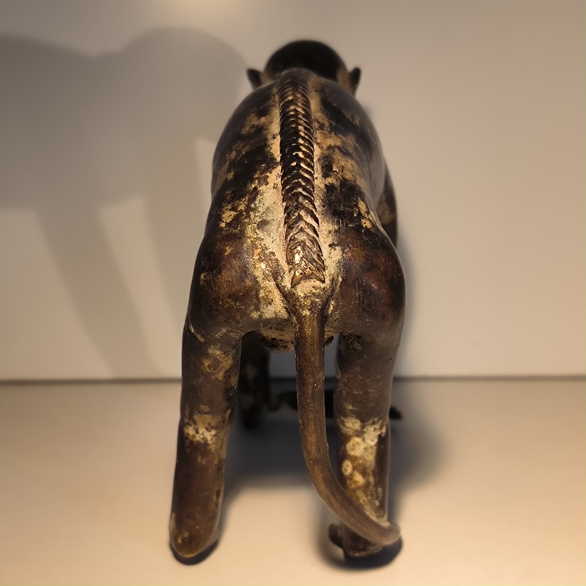 Bronze Sculpture Of A Monkey With An Antique Brown Patina, 20th Century-photo-2