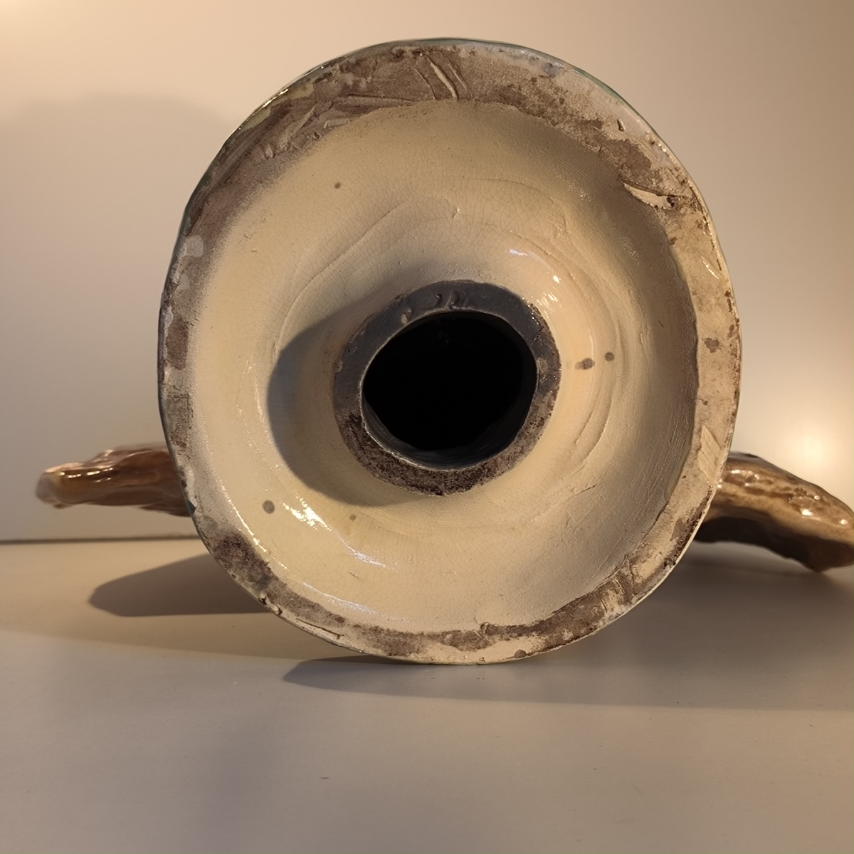DOMIEN INGELS pour CERAMAES 'Dindon' rare sculpture animalière polychrome ca 1930-photo-5