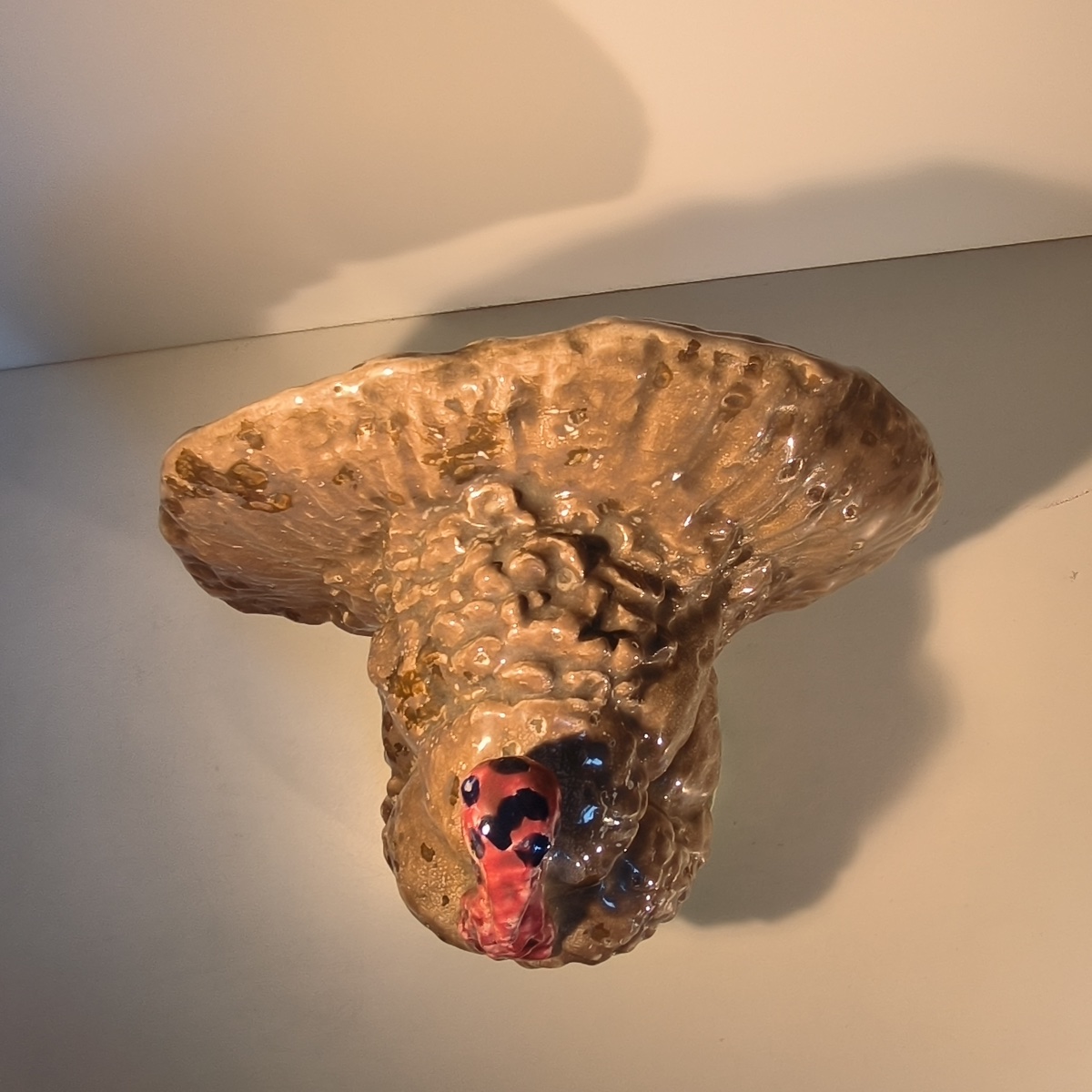 DOMIEN INGELS pour CERAMAES 'Dindon' rare sculpture animalière polychrome ca 1930-photo-2