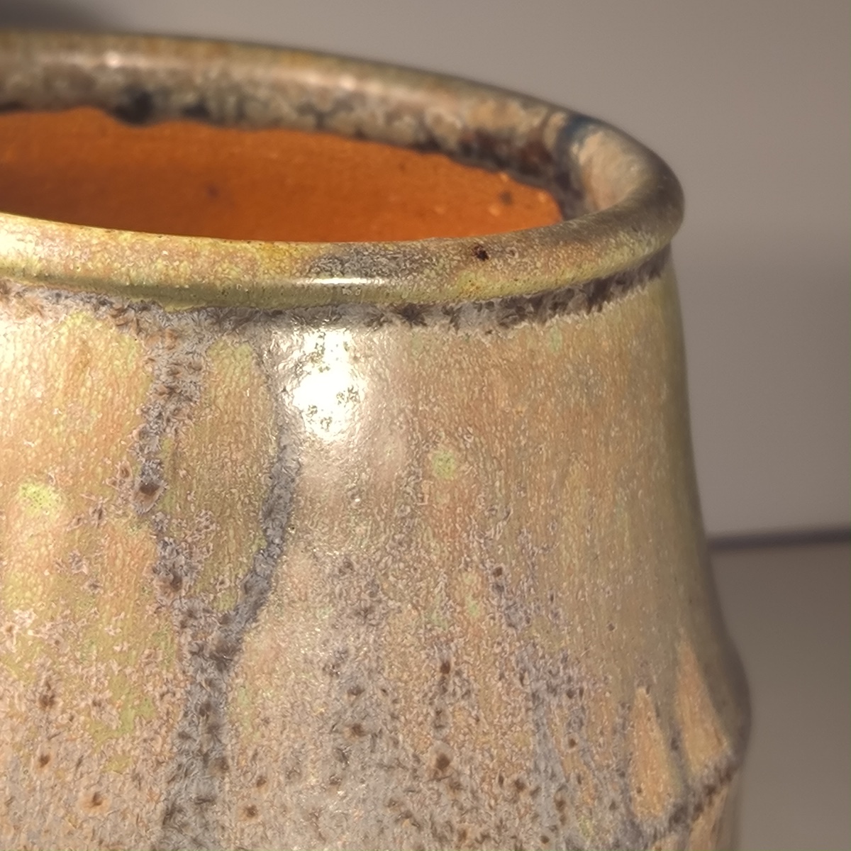 CRIS AGTERBERG & ROGER GUERIN à Bouffioulx, vase Art Déco en grès vert/bleu, ca 1925-photo-4