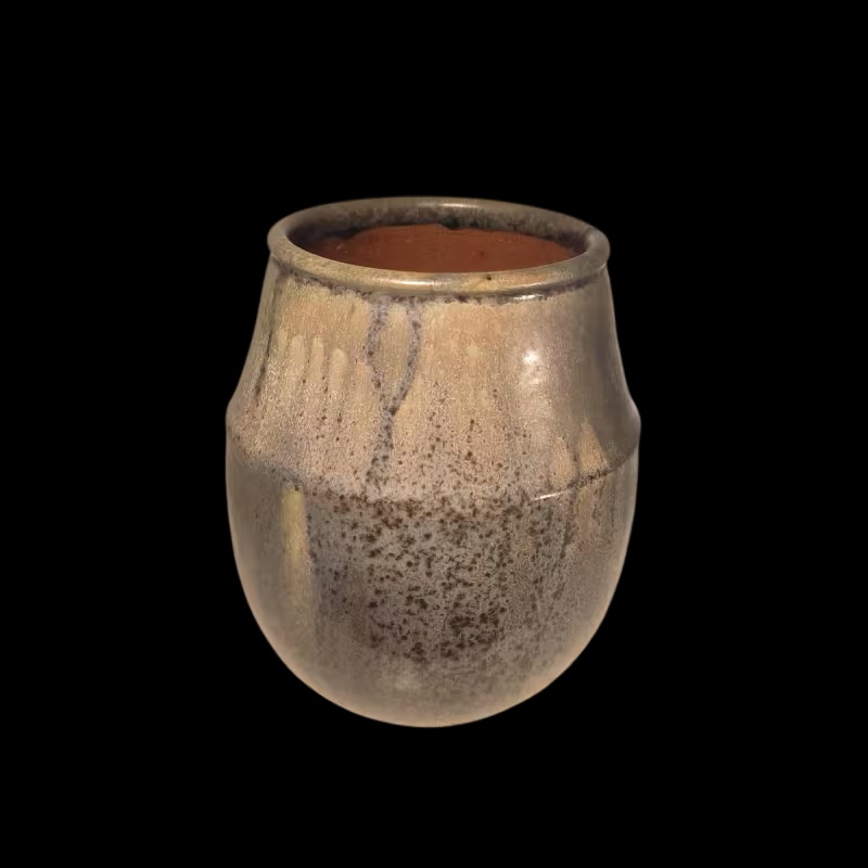 CRIS AGTERBERG & ROGER GUERIN à Bouffioulx, vase Art Déco en grès vert/bleu, ca 1925