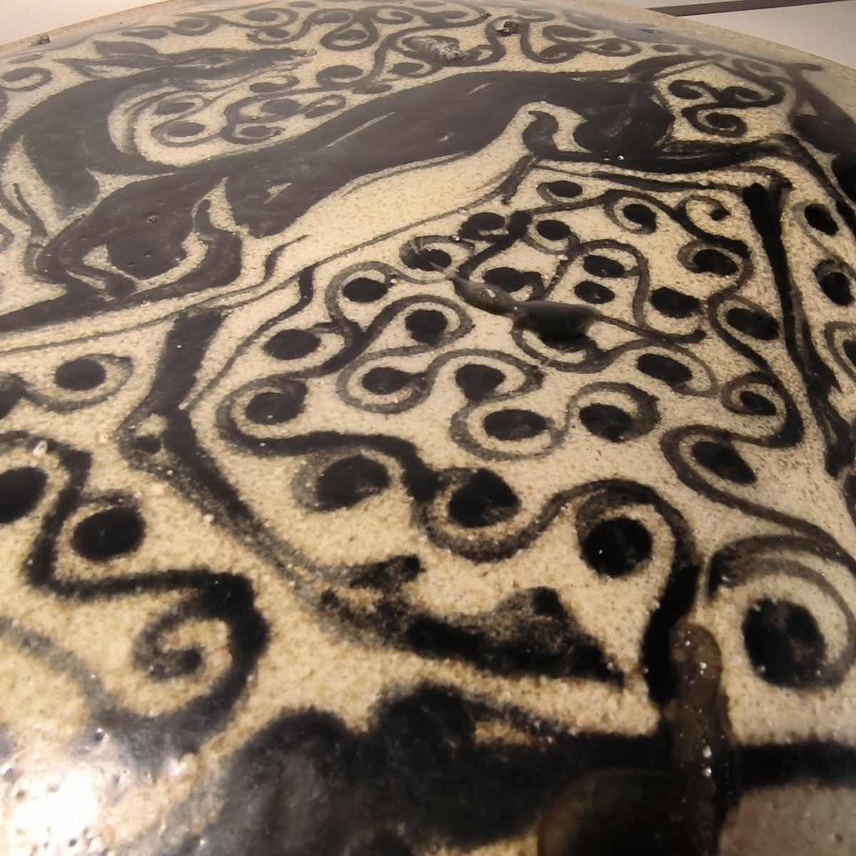 PIERRE PAULUS, rare plaque murale 'Antilope' grès Art Déco africaniste, céramique grès de Bouff-photo-3