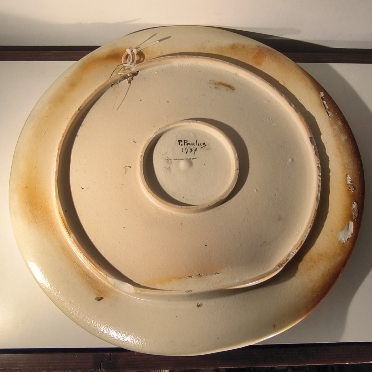 PIERRE PAULUS, rare plaque murale 'Antilope' grès Art Déco africaniste, céramique grès de Bouff-photo-6