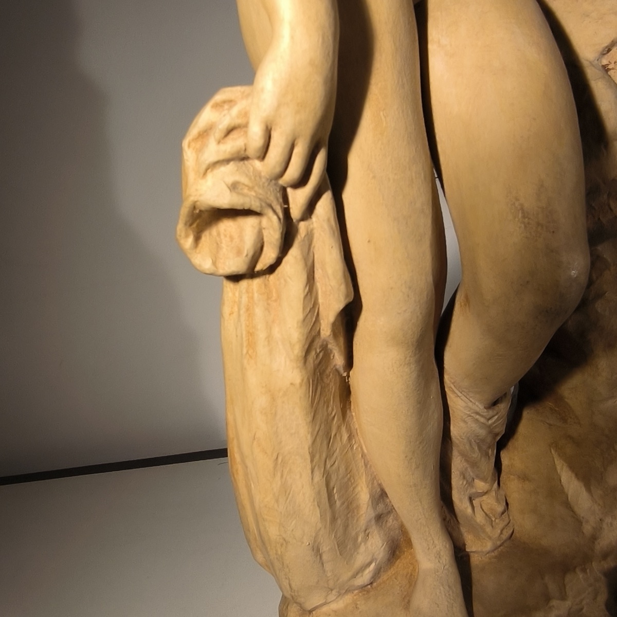 Charles Van Oemberg, “venus,” Sculpture Of A Draped Nude Woman, Terracotta, Ca. 1870-photo-6
