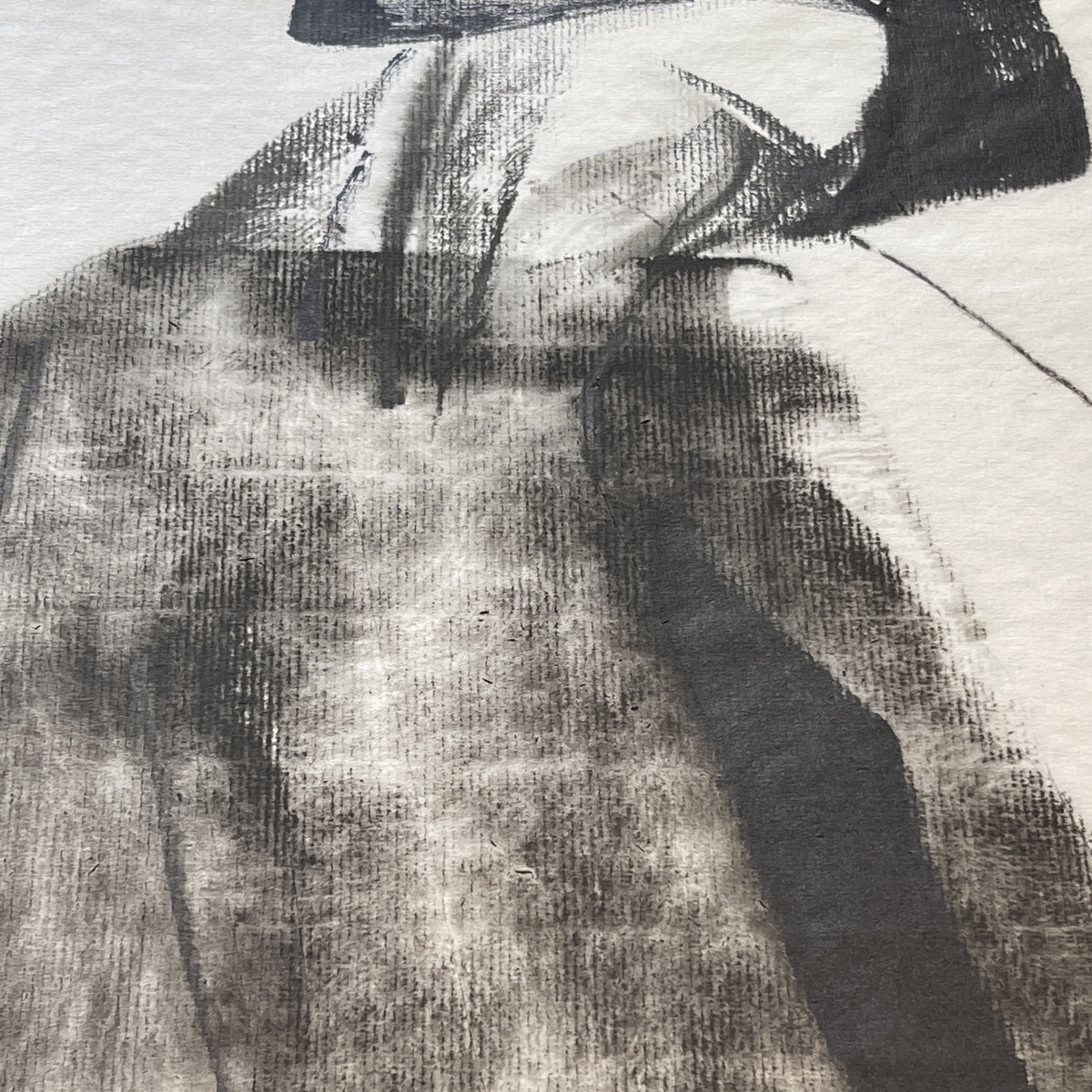 GEORGES (Geo) DE VLAMYNCK 'Nu de Femme Abstrait E' tableau / peinture / technique mixte, fusain-photo-2