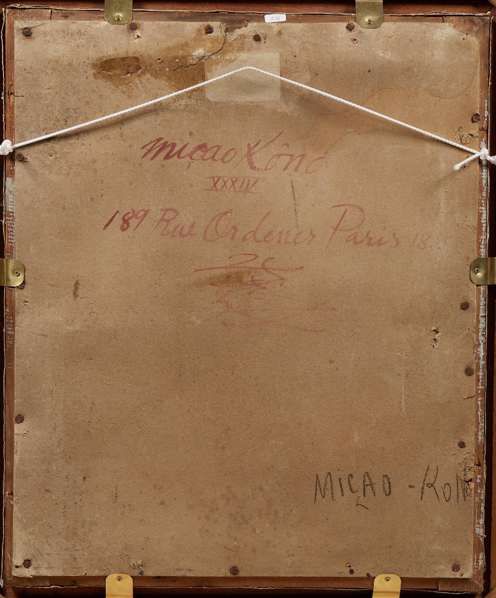 Painting Woman With Cat Miçao Kono-photo-3