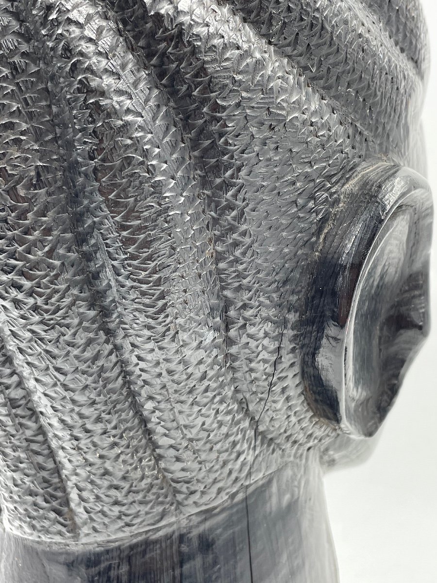 Ernest Wijnants (1878-1964) - Head Of A Man In Ebony Circa 1930-photo-1