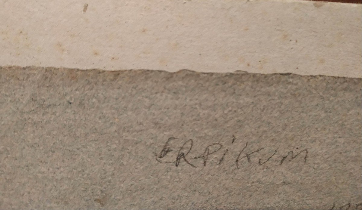 "erpikum" Laurent Vuillemot : "nu féminin" Fusain  Vers 1870 -photo-2