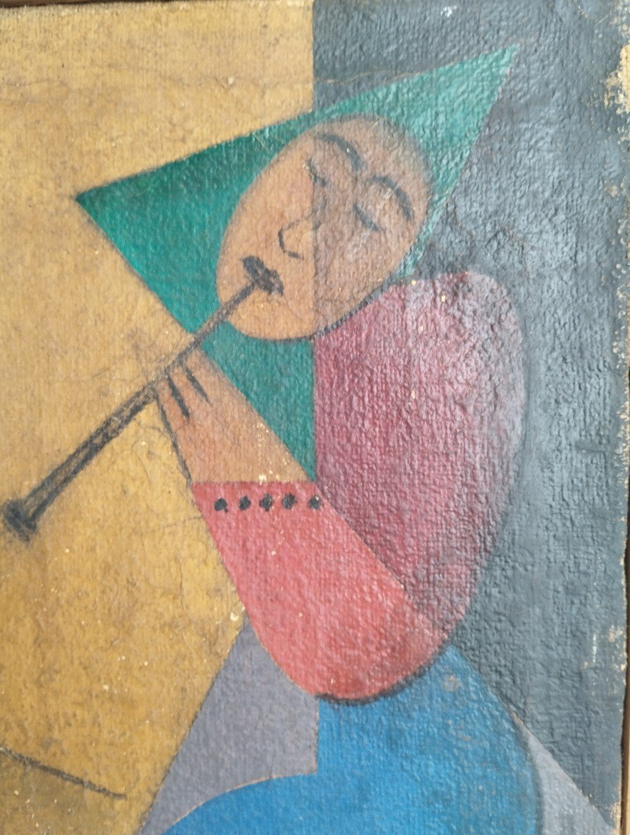 "pastoral" Oil On Canvas From 1948 By Maurice Miot "mellito"-photo-2